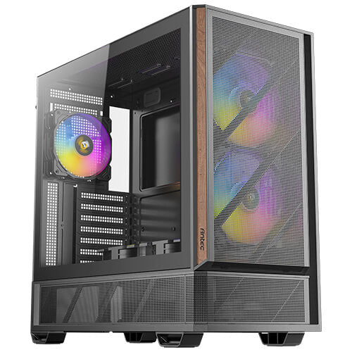 Antec P30 ARGB Mid Tower, 478×222×465 mm, Steel+Plastic+Wood, ATX/mATX/ITX, 4mm TG, 2xUSB3.0, Type-C, 7 slots, 2/1×3.5'/2.5', ARGB fans 3+2, GPU 405 