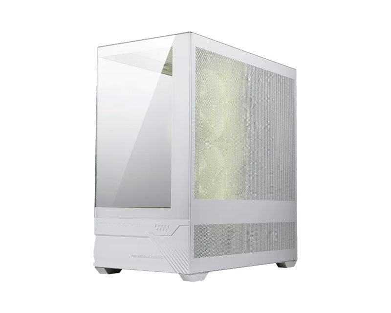 SI MAG PANO M110R - White, Mini Tower, 270° Panoramic Glass, Micro-ATX/Mini-ITX, 3x ARGB Fans, 360mm Radiator, 410mm GPU, USB-C, 5 Expansion Slots.