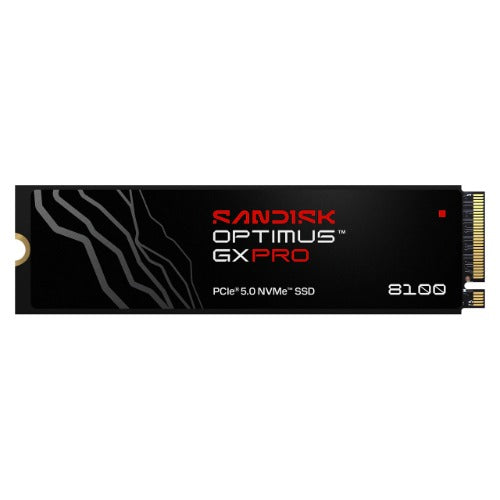 SanDisk Optimus GX PRO 8100 4TB NVMe M.2 2280 SSD with Heatsink, PCIe Gen5 x4, Up to 14,900/14,000MB/s, 2.3M IOPS, 2,400 TBW, 5-Year Warranty