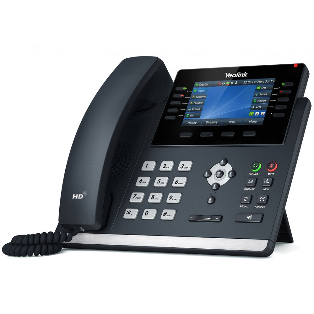 Yealink T46U 16 Line IP phone, 4.3' 480x272 pixel Colour LCD with backlight, Dual USB Ports, POE Support, Wall Mountable, Dual Gigabit,*LS