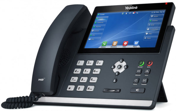 Yealink T48U 16 Line IP phone, 7' 800x480 pixel colour touch screen, Optima HD voice, Dual Gigabit Ports, 1 USB port for BT40/WF40/Recording, (T48S) *