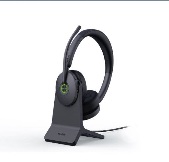 Yealink WH68 Hybrid with Charging Stand DECT & Bluetooth  Wireless Technology, 4-Mic Hybrid ANC, 4-Mic Noise Cancellation, All-Day-Wearing Comfort