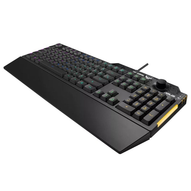 ASUS TUF Gaming K1 RGB Keyboard with Volume Knob & Wrist Rest