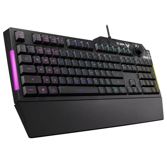 ASUS TUF Gaming K1 RGB Keyboard with Volume Knob & Wrist Rest