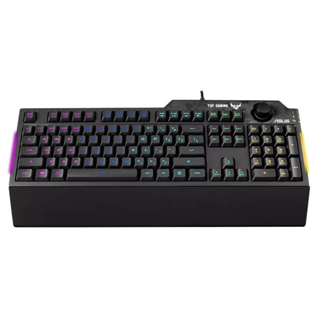 ASUS TUF Gaming K1 RGB Keyboard with Volume Knob & Wrist Rest