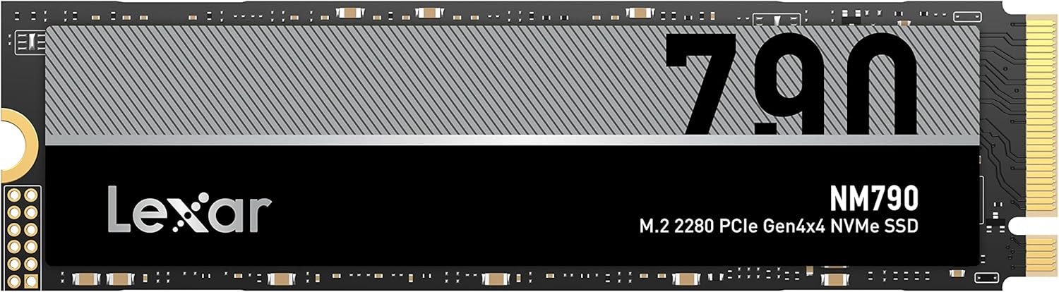 Lexar LNM790X001T-RNNNG Internal SSD 1TB M.2 2280 PCIe Gen 4x4 NVMe SSD up to 7400MB/s read, 6500MB/s write TLC