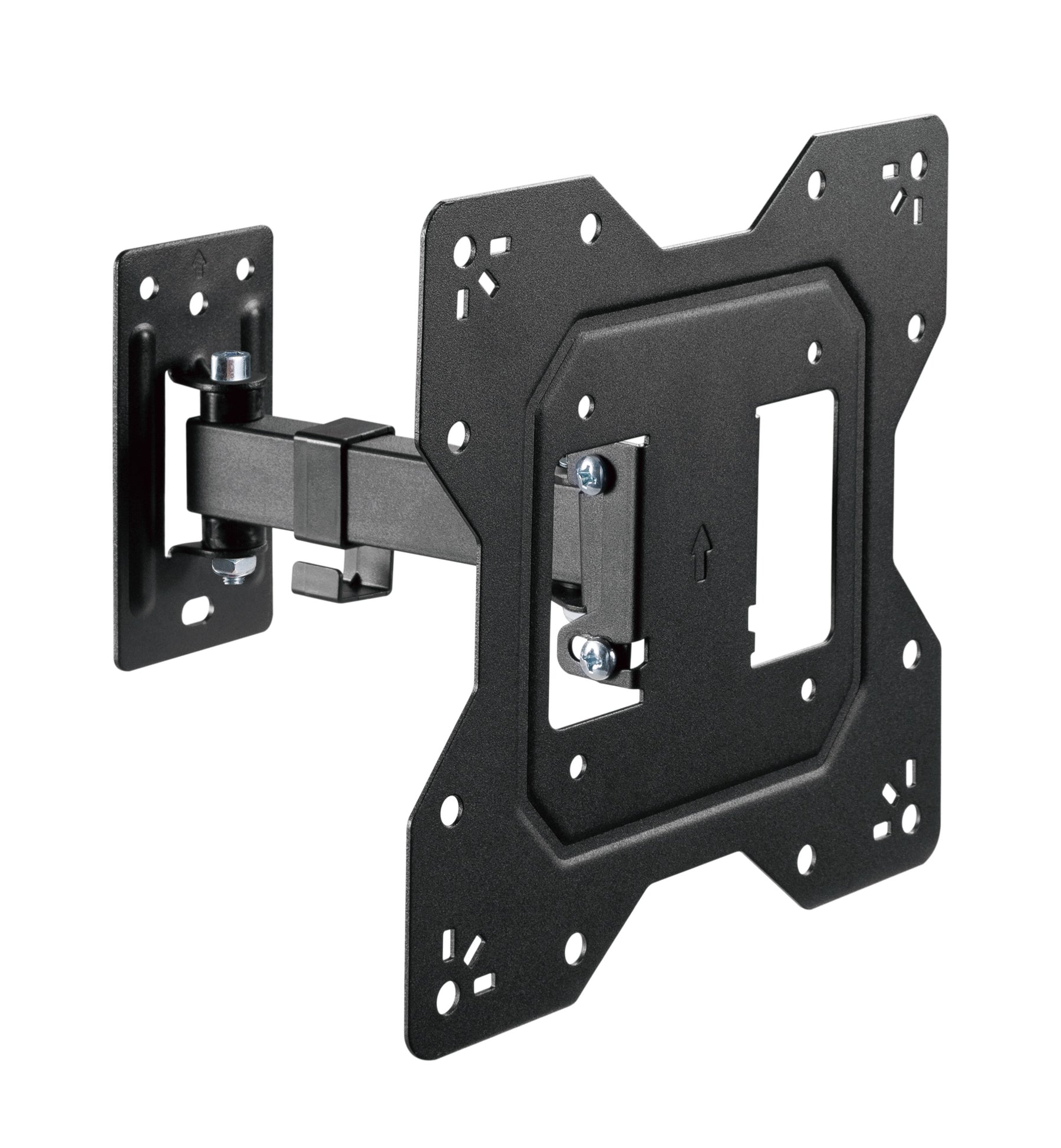 Brateck Economical Full-Motion TV Wall Mount For 23'-43' Fit Curved TV up to 30KG, VESA 100x100,100x200,200x100,200x200 Fine Texture Black (LS)