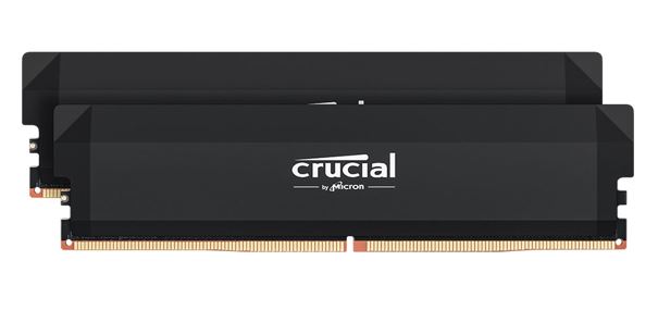 Crucial Pro 32GB (2x16GB) DDR5 UDIMM 6400MHz CL32 Black Heat Spreader Overclocking Support Intel XMP AMD Ryzen Desktop PC Gaming RAM ~CP2K16G64C32U5B
