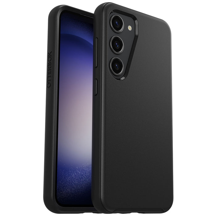 OtterBox Symmetry Samsung Galaxy S23 5G (6.1') Case Black - (77-91135), Antimicrobial, DROP+ 3X Military Standard, Raised Edges, 7 Years Warranty