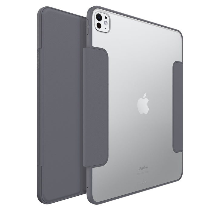OtterBox Symmetry Folio Apple iPad Pro (13') (M5/M4) (8th/7th Gen) Case Thunderstorm (Clear/Dark Grey) - (77-95261), 7 Years Warranty