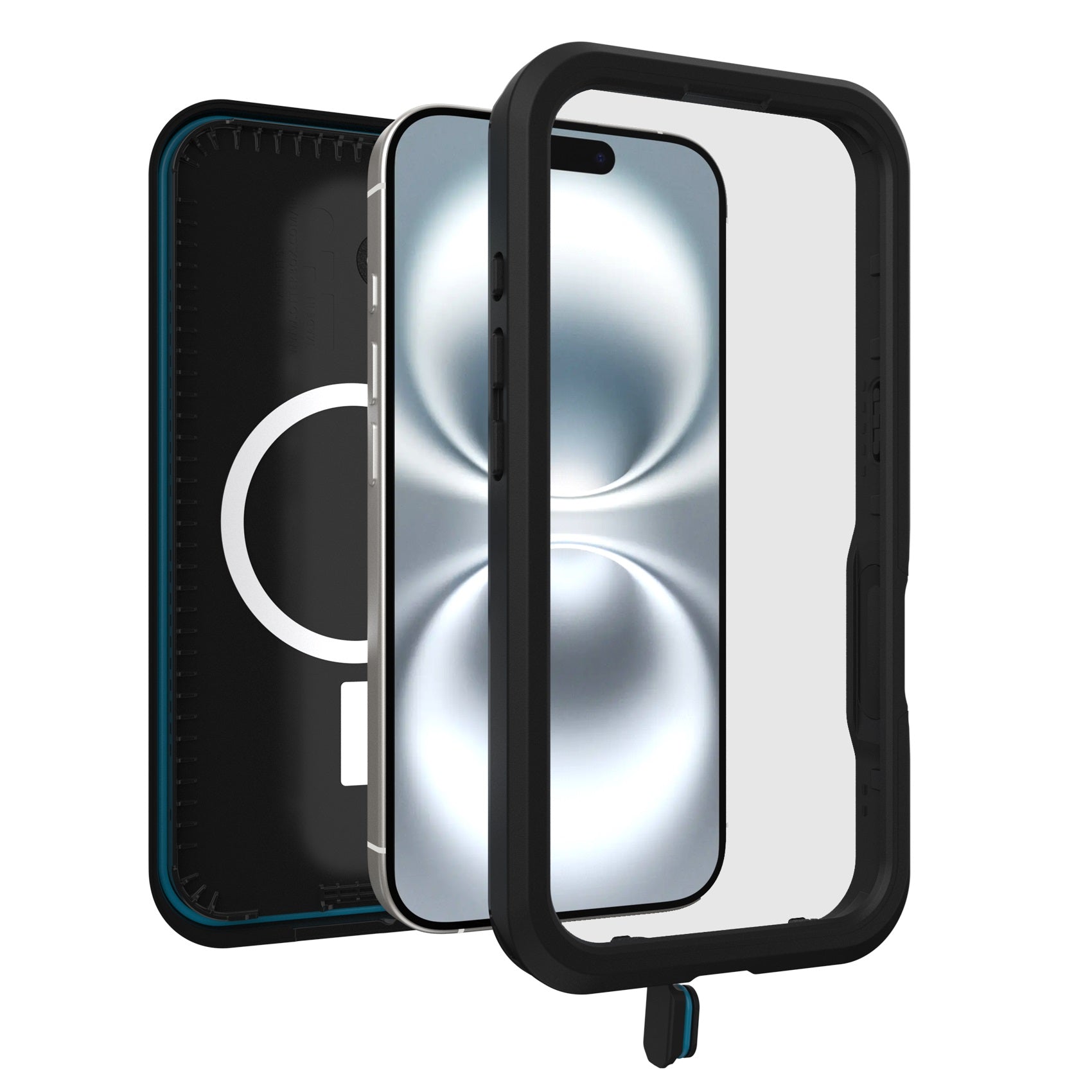 OtterBox FRĒ Series MagSafe Waterproof Case for iPhone 16 – Black