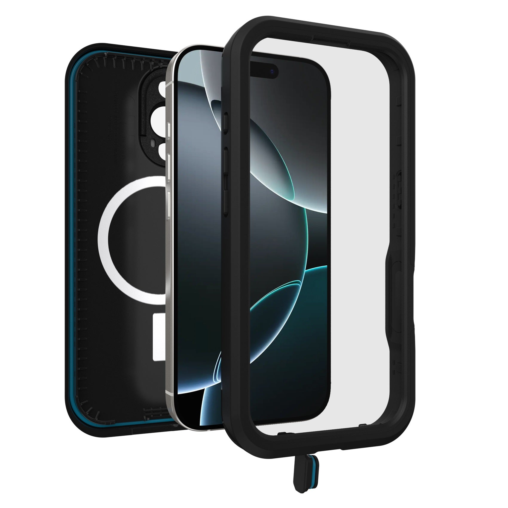 OtterBox FRĒ Series MagSafe Waterproof Case for iPhone 16 Pro – Black