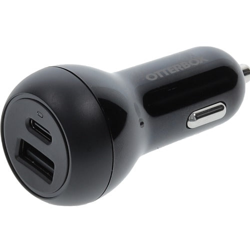OtterBox 32W Dual Port (USB-C PD 20W + USB-A 12W) Standard Fast Car Charger - Black (77-98235),Fast-Charging for Samsung & iPhone, 2 Years Warranty