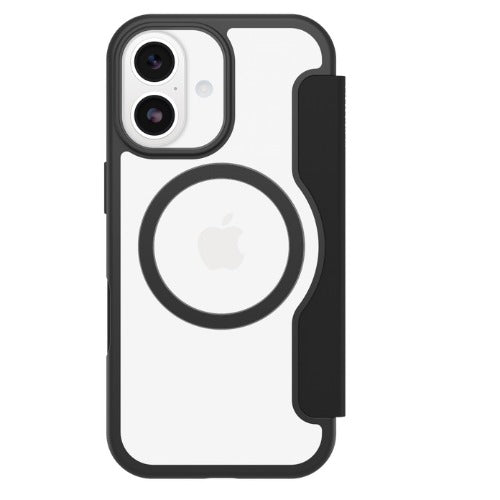 OtterBox React Folio MagSafe Apple iPhone 17 (6.3") Case - Black Crystal (Clear/Black)