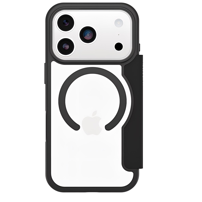 OtterBox React Folio MagSafe Apple iPhone 17 Pro Max (6.9") Case - Black Crystal (Clear/Black)