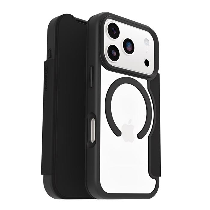 OtterBox React Folio MagSafe Apple iPhone 17 Pro Max (6.9") Case - Black Crystal (Clear/Black)