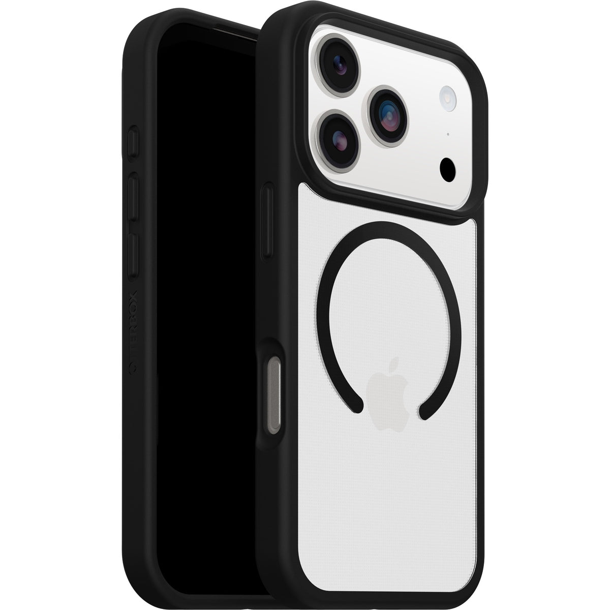 OtterBox React MagSafe Apple iPhone 18 Pro / iPhone 17 Pro (6.3') Case Black Crystal (Clear/Black) - (77-98631)DROP+ Military Standard,7 Years Warrant