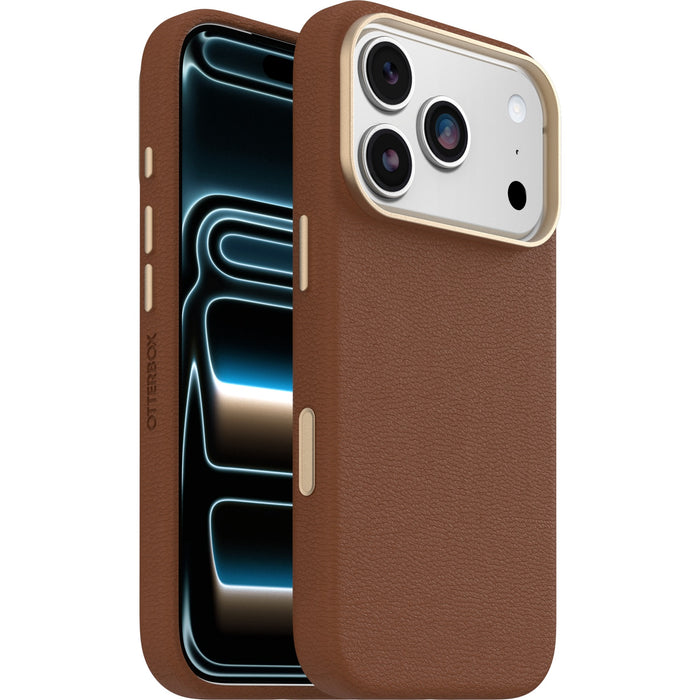 OtterBox Symmetry Cactus Leather MagSafe Apple New iPhone Pro 2026  / iPhone 17 Pro (6.3') Case Desert Saddle (Brown) - (77-99049), 7 Years Warranty