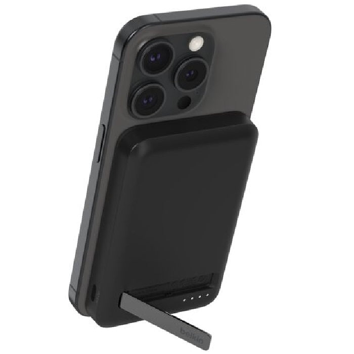 Belkin BoostCharge Pro 5k mAh Magnetic Power Bank With Qi2 + USB-C Cable (1M) - Black (BPD006btBK),15W,1xUSB-C, Overcharge Protection,2 Years Warranty