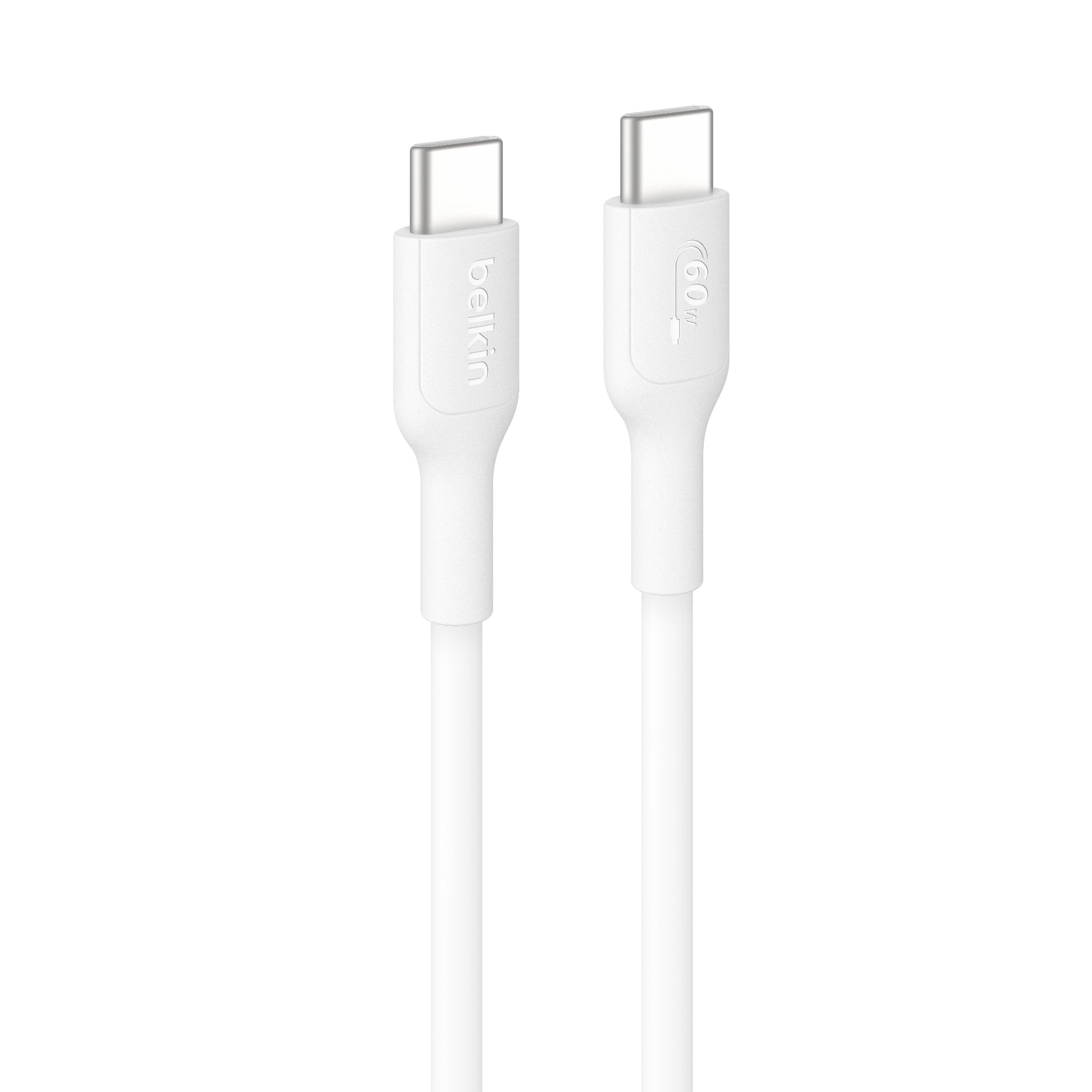 Belkin BoostCharge USB-C to USB-C Cable (0.15M) - White(CAB023fq0MWH), 3A/60W, 480Mbps, 300K+ Bends, Apple, Samsung, USB-IF Certified,2 Years Warranty