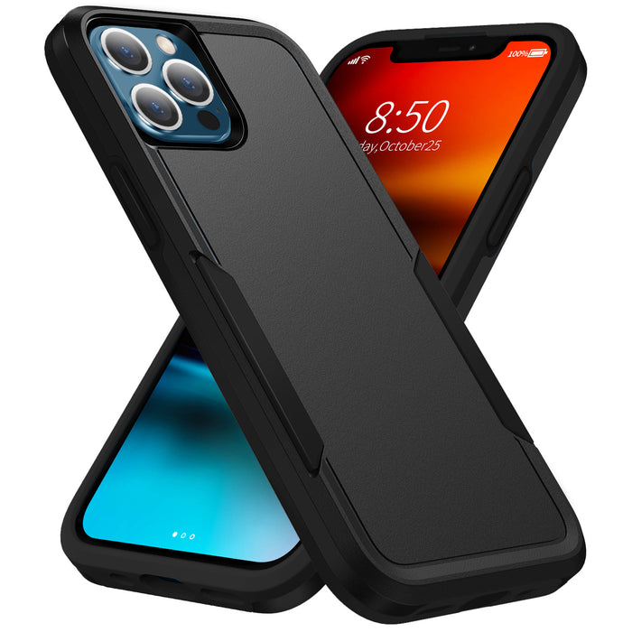 Phonix Rugged Apple iPhone 13 Pro Max (6.7') Armor Light Case Black - No-Slip, Sleek, Drop-Protection, Strong & Durable, 3 Years Warranty