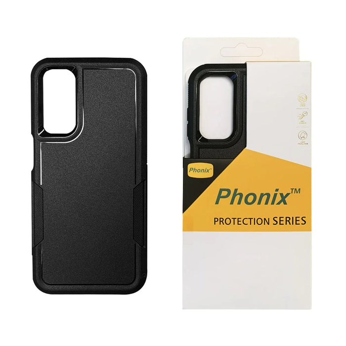 Phonix Rugged Samsung Galaxy A15 5G (6.5') Armor Light Case Black - No-Slip, Sleek, Drop-Protection, Strong & Durable, 3 Years Warranty