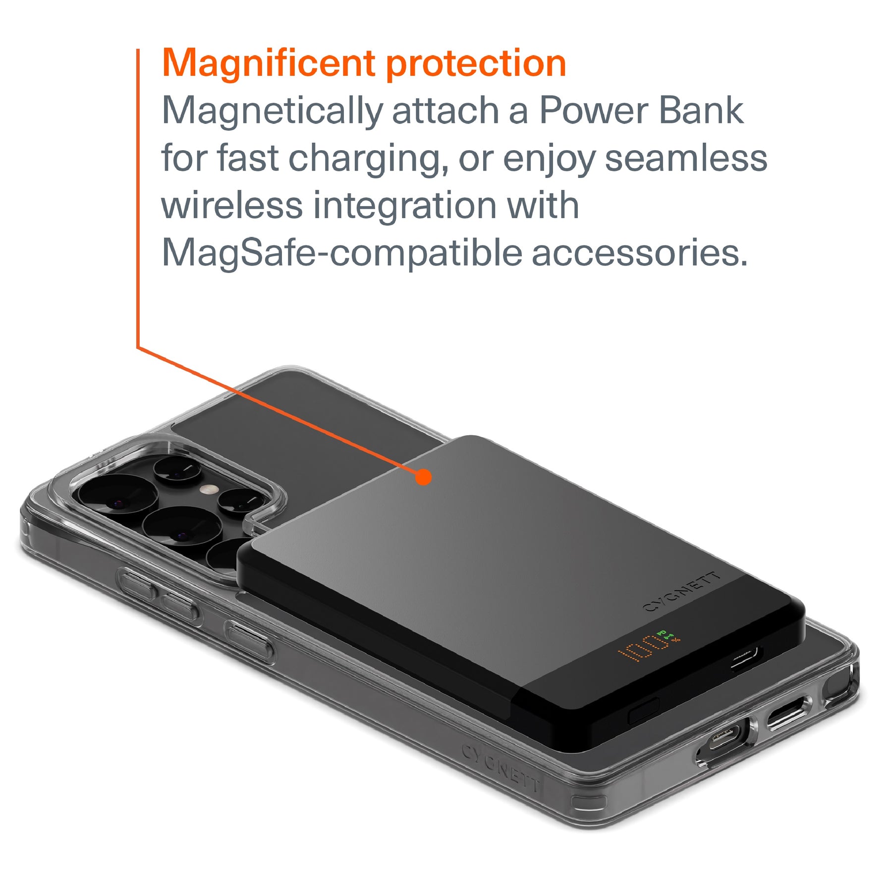 Cygnett AeroMag Samsung Galaxy S25 Ultra 5G (6.9") Clear Magnetic Case – (CY5288CPAEG)
