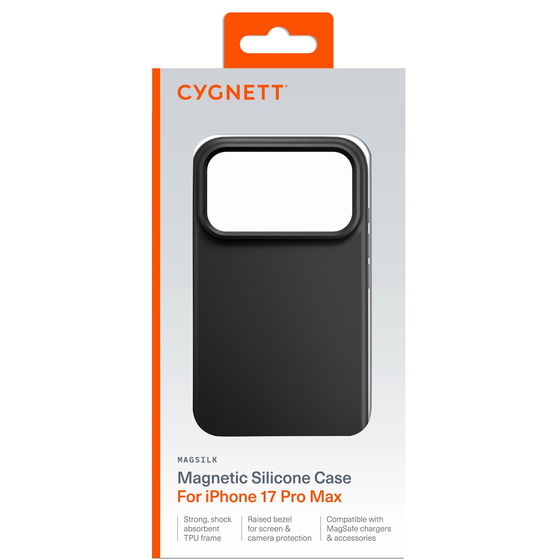 Cygnett MagSilk Apple iPhone 17 Pro Max (6.9") Magnetic Silicone Case - Black