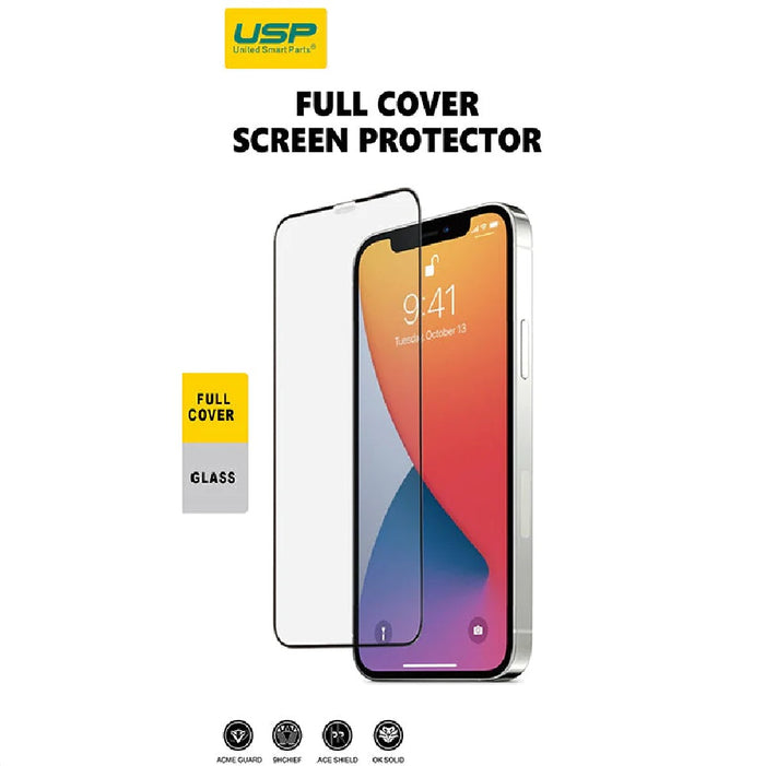 USP Apple iPhone 17e /  iPhone 16e / iPhone 14 / iPhone 13 Pro / iPhone 13 (6.1') Tempered Glass Screen Protector -Full Coverage, 5 Years Warranty