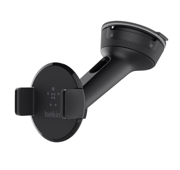 Belkin Universal Car Mount - Black (F8M978BT), 360 Degree Rotation, Fits up to (6') Screen Size, Securely Attaches to Dash & Window, 2 Years Warranty