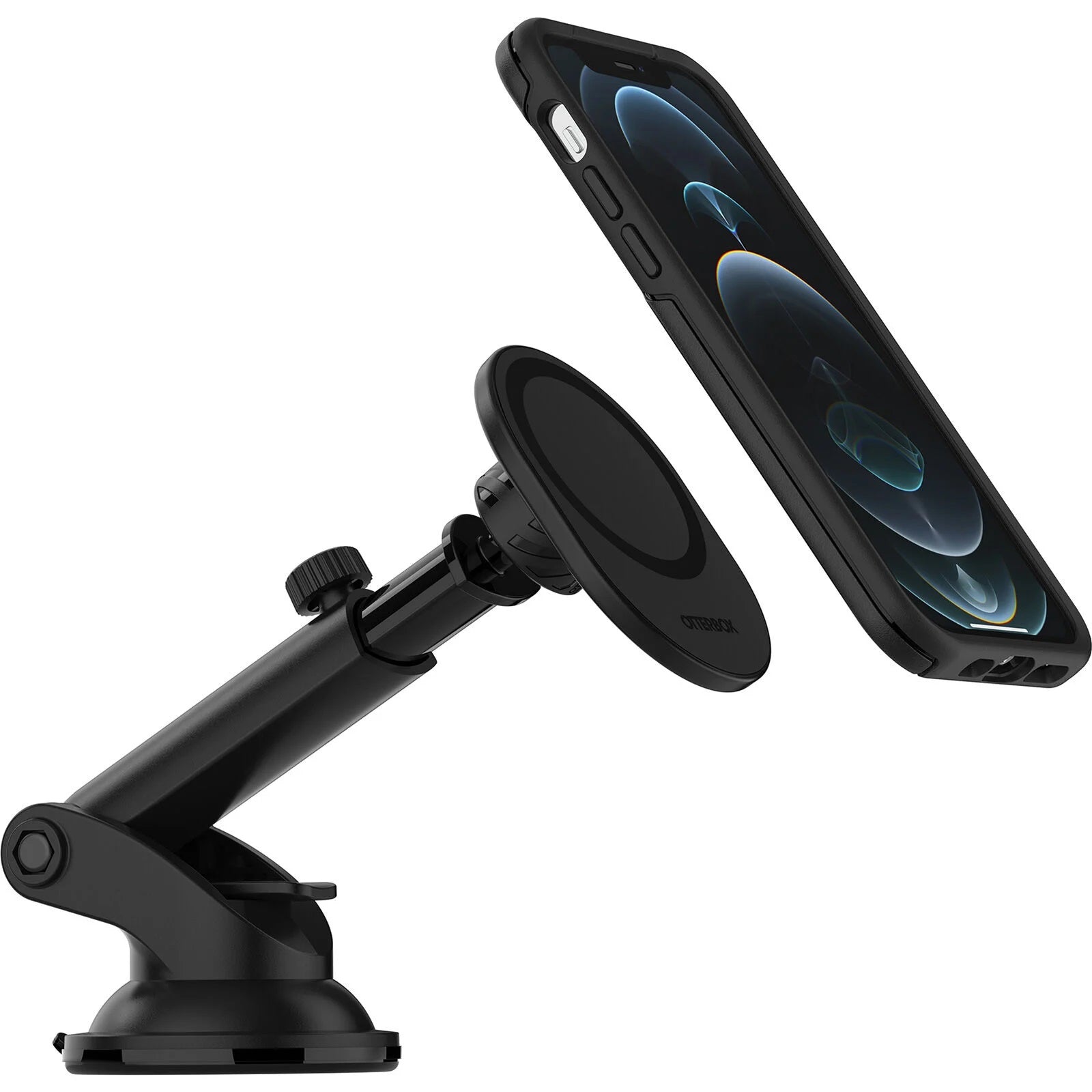 OtterBox Car Dash & Windshield Mount for MagSafe Black-(78-80446),Adjustable Mount,Strong Magnetic Alignment,Holds phone Securely, 2 Years Warranty
