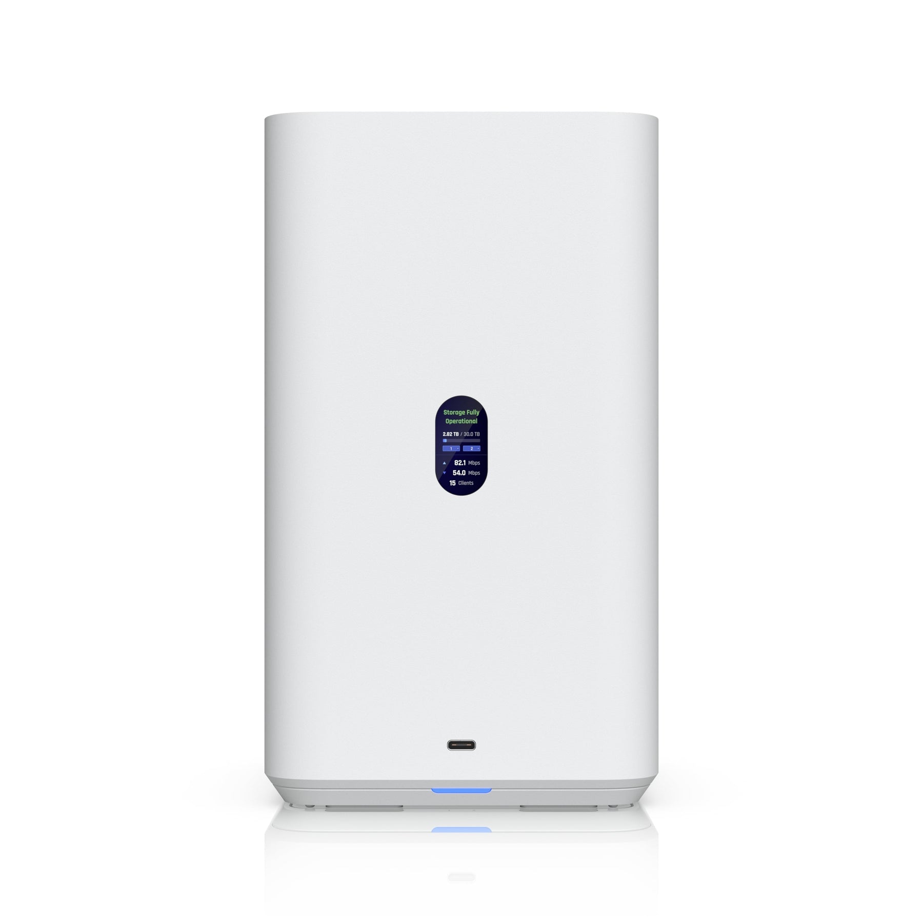 Ubiquiti UNAS 2, White, UniFi Network Attached Storage (2) 3.5' HDD Bays, 2.5 GbE Networking, USB-C Connectivity, Included PoE++ Adapter, Compact Foot