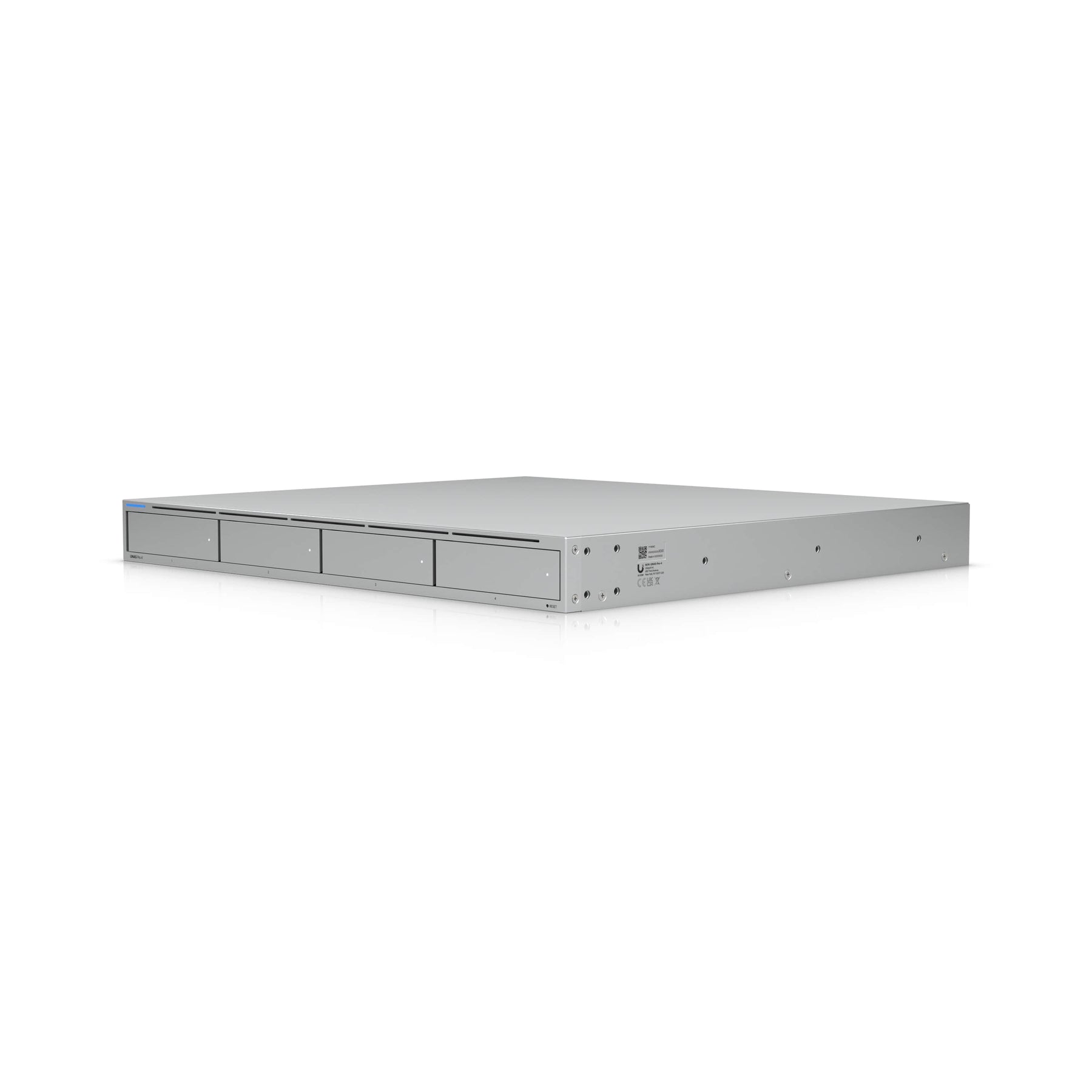 Ubiquiti UNAS Pro 4, 1U Rack-Mount NAS(4) 2.5/3.5'HDD Bays(2) M.2NVMe SSD, Fast Access, Low Latency, High-Availability 10Gbps,Large Storage