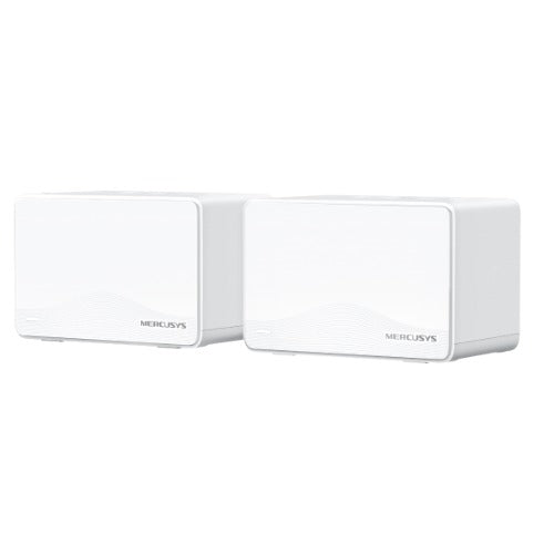 Mercusys Halo H25BE(2-pack) BE3600 Whole Home Mesh Wi-Fi 7 System, 460 m²,  688 Mbps at 2.4 GHz, 2880 Mbps at 5 GHz, MLO, 4096-QAM, OFDMA, EHT160 on 5