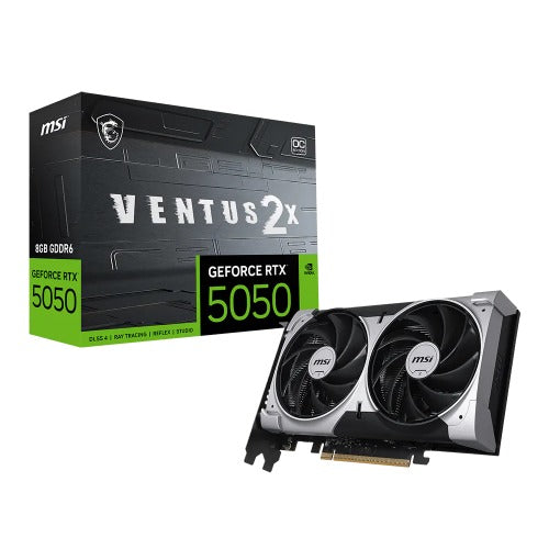 MSI nVidia GeForce RTX 5050 8G VENTUS 2X OC, Boost: 2560 MHz, CUDA 2560 Units, 8GB GDDR6, HDMI x 1
