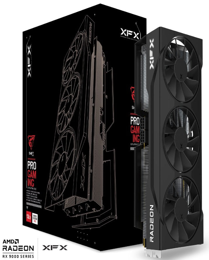 XFX Swift AMD Radeon RX 9070GRE Triple Fan Gaming Edition with 12GB GDDR6 HDMI 3xDP, AMD RDNA™ 4 (RX-97GRE29B7)