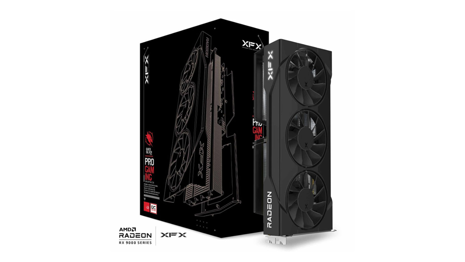 XFX Swift AMD Radeon RX 9060XT OC Triple Fan Gaming Edition with 16GB GDDR6 HDMI 2xDP, AMD RDNA™ 4  (RX-96TS316B7)